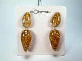 Sobral - Metalique "Water" Resin Earrings ( 004158 )