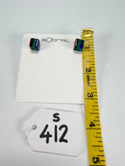 Sobral - Pop Art "Cubinho" Resin Earrings ( 000096 )