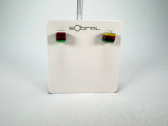 Sobral - Pop Art "Cubinho" Resin Earrings ( 000096 )