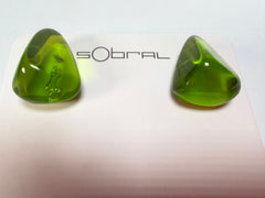 Sobral - Mix 2023 "Pequeno Diamante" Cana Cristal Resin Earrings ( 003600 )
