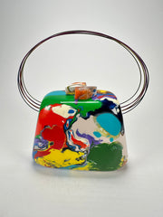 Sobral - Multi-Colour "Miranda " Pollock Resin Clutch Bag / Handbag ( 002390 )