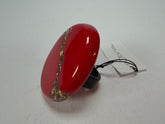Sobral - Metalique "Munique" Orlando Red Resin Ring ( 005145 ) - Size UK S / US 9