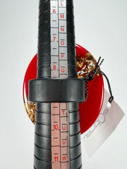 Sobral - Metalique "Munique" Orlando Red Resin Ring ( 005145 ) - Size UK S / US 9