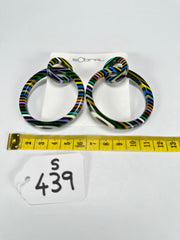 Sobral - Pop Art Noite "Tangled Hoops" Studio Creation Resin Earrings ( 000000 )