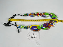 Sobral - Multi-Colour "Lisi Efeitos" Pollock Resin Necklace ( 004578 )