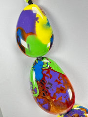 Sobral - Multi-Colour "Lisi Efeitos" Pollock Resin Necklace ( 004578 )