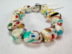 Sobral - Caillou Marfim "Mini Pebbles" Studio Creation Elasticated Resin Bracelet ( 000000 )