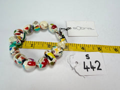 Sobral - Caillou Marfim "Mini Pebbles" Studio Creation Elasticated Resin Bracelet ( 000000 )