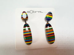 Sobral - Pop Art "Caillou" Resin Earrings ( 005427 )