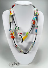 Sobral - Art Deco "Cliket" Resin Necklace ( 003053 )