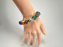 Sobral - Planets "Orbitalis" Pollock Elasticated Resin Bracelet ( 005454 )