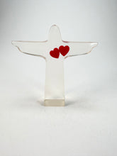 Sobral - Landmark "Cristo" Cristal with Red Heart Small 11cm Statue Ornament ( 000104 )