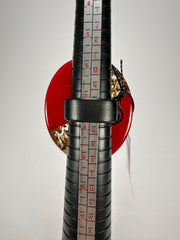 Sobral - Metalique "Munique" Orlando Red Resin Ring ( 005145 ) - Size UK O / US 7.5