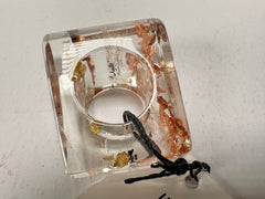 Sobral - Minas Gerais "Araxá" Resin Ring ( 005409 ) - Size UK M / US 6