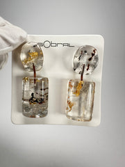 Sobral - Minas Gerais "Araxá" Resin Earrings ( 005407 )