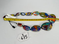 Sobral - Multi-Colour "Gabriele" Pollock Resin Necklace ( 003616 )