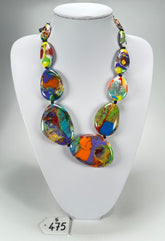 Sobral - Multi-Colour "Gabriele" Pollock Resin Necklace ( 003616 )