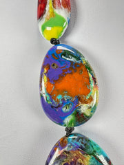 Sobral - Multi-Colour "Gabriele" Pollock Resin Necklace ( 003616 )