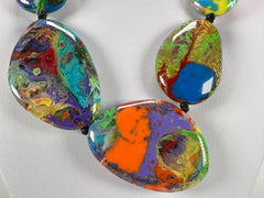 Sobral - Multi-Colour "Gabriele" Pollock Resin Necklace ( 003616 )