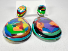 Sobral - Multi-Colour "Gabriele" Resin Earrings ( 003609 )