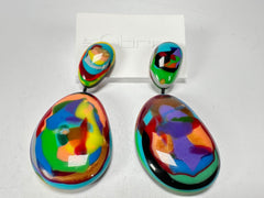 Sobral - Multi-Colour "Gabriele" Resin Earrings ( 003609 )