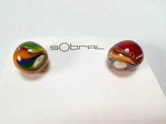 Sobral - Planets "Orbitalis" Pollock Resin Earrings ( 005456 )