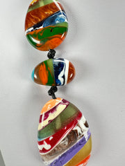 Sobral - Multi-Colour "Onda Lisi" Resin Necklace ( 004578 )