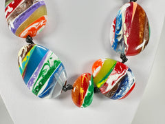Sobral - Multi-Colour "Onda Lisi" Resin Necklace ( 004578 )