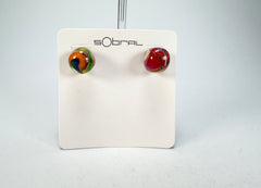 Sobral - Planets "Orbitalis" Pollock Resin Earrings ( 005456 )