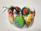 Sobral - Multi-Colour "Discs" Pollock Elasticated Resin Bracelet ( 000000 )