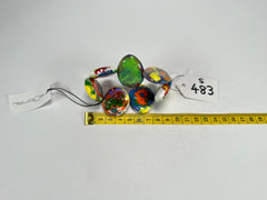 Sobral - Multi-Colour "Discs" Pollock Elasticated Resin Bracelet ( 000000 )