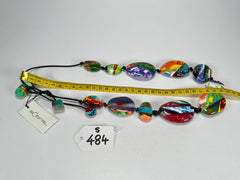 Sobral - Multi-Colour "Onda Lisi" Resin Necklace ( 004578 )