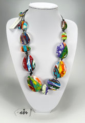 Sobral - Multi-Colour "Onda Lisi" Resin Necklace ( 004578 )