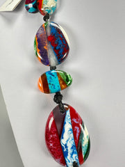 Sobral - Multi-Colour "Onda Lisi" Resin Necklace ( 004578 )