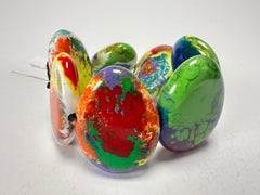 Sobral - Multi-Colour "Discs" Pollock Elasticated Resin Bracelet ( 000000 )