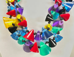Sobral - Mix 2023 "Multi Cones Mix" Resin Necklace ( 005151 )