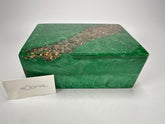 Sobral - Metalique Orlando "Encapsulada" Green & Gold Resin Jewellery Box ( 000303 )