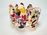 Sobral - Caillou Marfim "Onda" Elasticated Resin Bracelet ( 005329 )