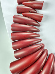 Sobral - "Tusk" Studio Creation Dark Red Resin Necklace ( 000000 )