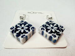 Sobral - Lisboa "Diamond Plate" Resin Earrings ( 005493 )