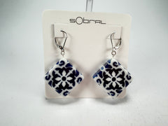 Sobral - Lisboa "Diamond Plate" Resin Earrings ( 005493 )