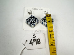 Sobral - Lisboa "Diamond Plate" Resin Earrings ( 005493 )