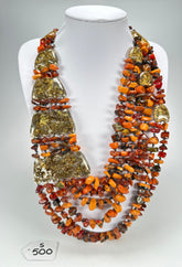 Sobral - Small Stone "Kyara" Multi Strand Resin Necklace ( 003529 )