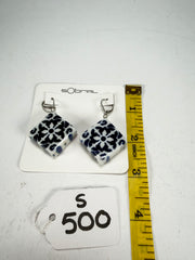 Sobral - Lisboa "Diamond Plate" Resin Earrings ( 005493 )