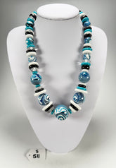 Sobral - Eteria "Celestial" Blue Studio Creation Resin Necklace ( 005481 )