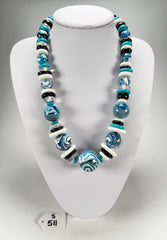 Sobral - Eteria "Celestial" Blue Studio Creation Resin Necklace ( 005481 )