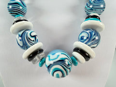 Sobral - Eteria "Celestial" Blue Studio Creation Resin Necklace ( 005481 )