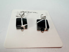 Sobral - Street "Atelie" Black Resin Earrings ( 005338 )