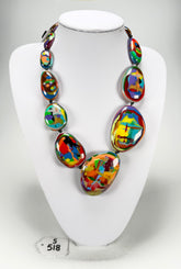 Sobral - Multi-Colour "Gabriele K" Resin Necklace ( 003616 )