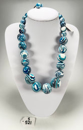 Sobral - Planets "Jupiter" Blue Studio Creation Resin Necklace ( 005453 )